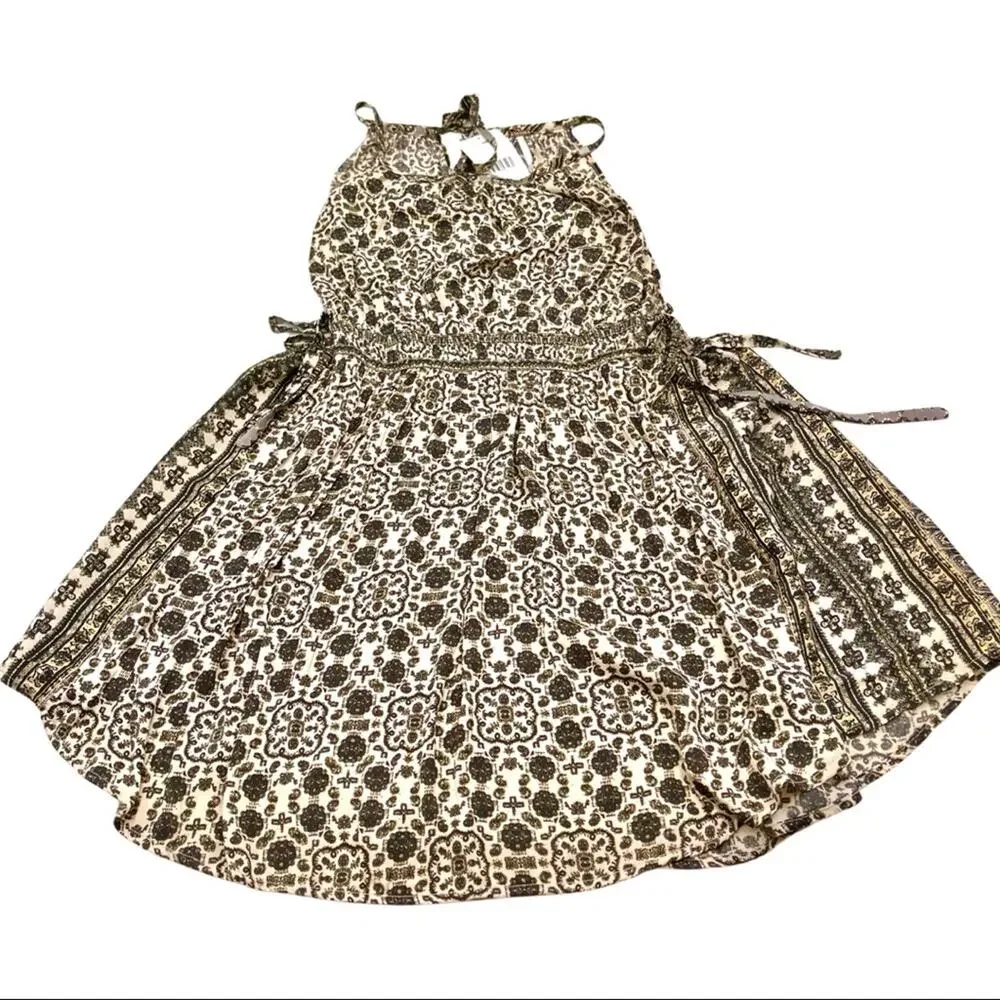 NEW - Free People Midsummer’s Day tunic tank top in Ivory Combo size MEDIUM